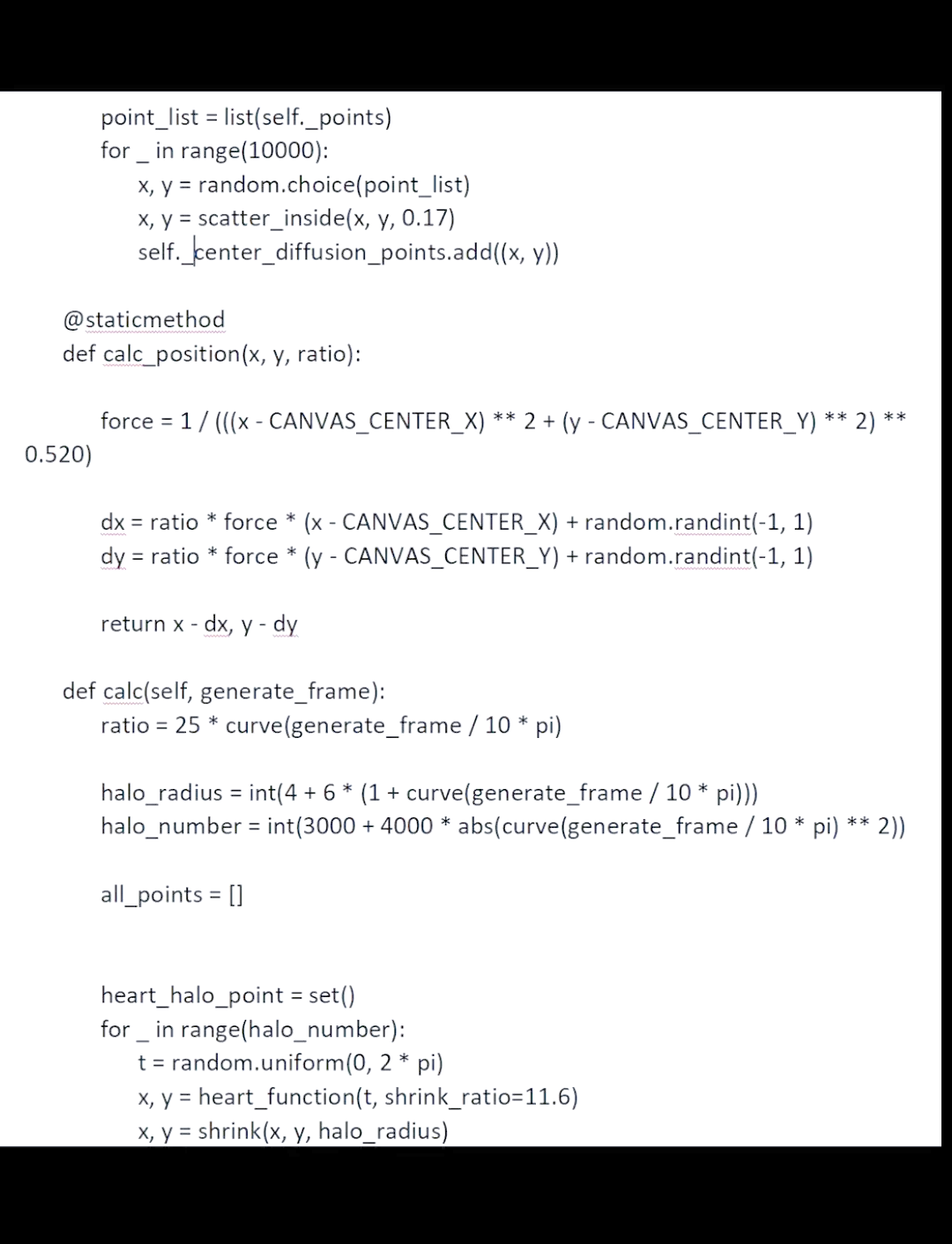 python爱心代码复制粘贴