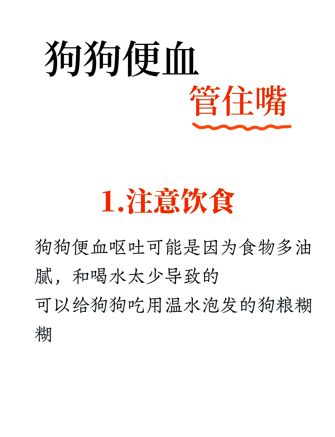 狗拉血在家自救方法