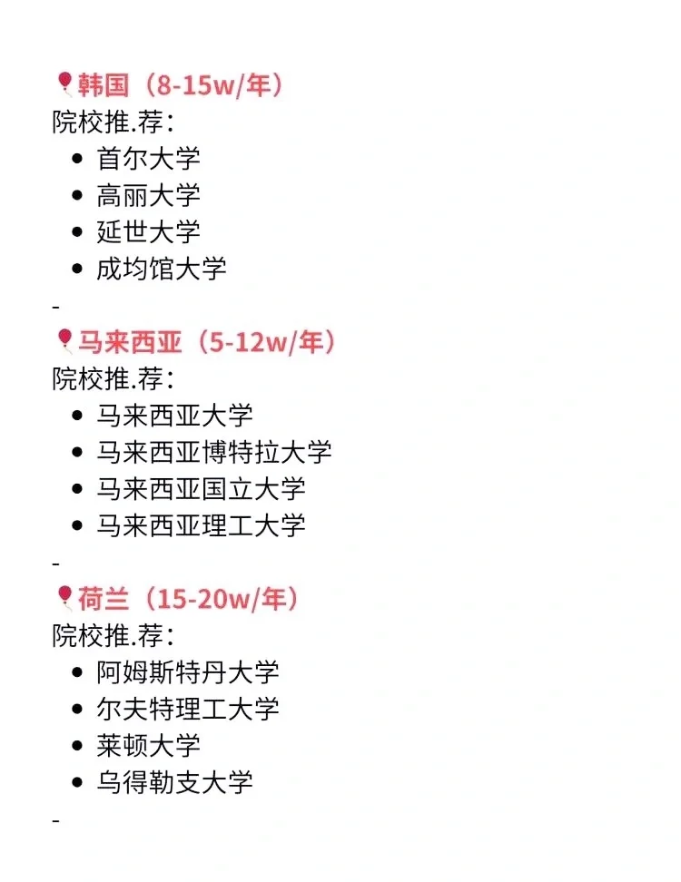 留学费用最少的国家是哪个留学须知