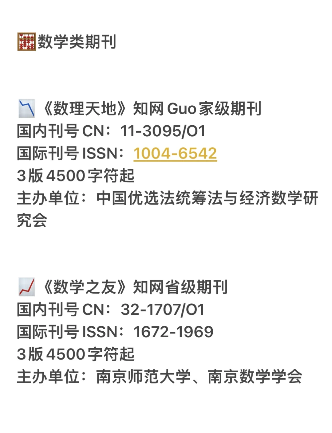 世界数学顶级期刊排名