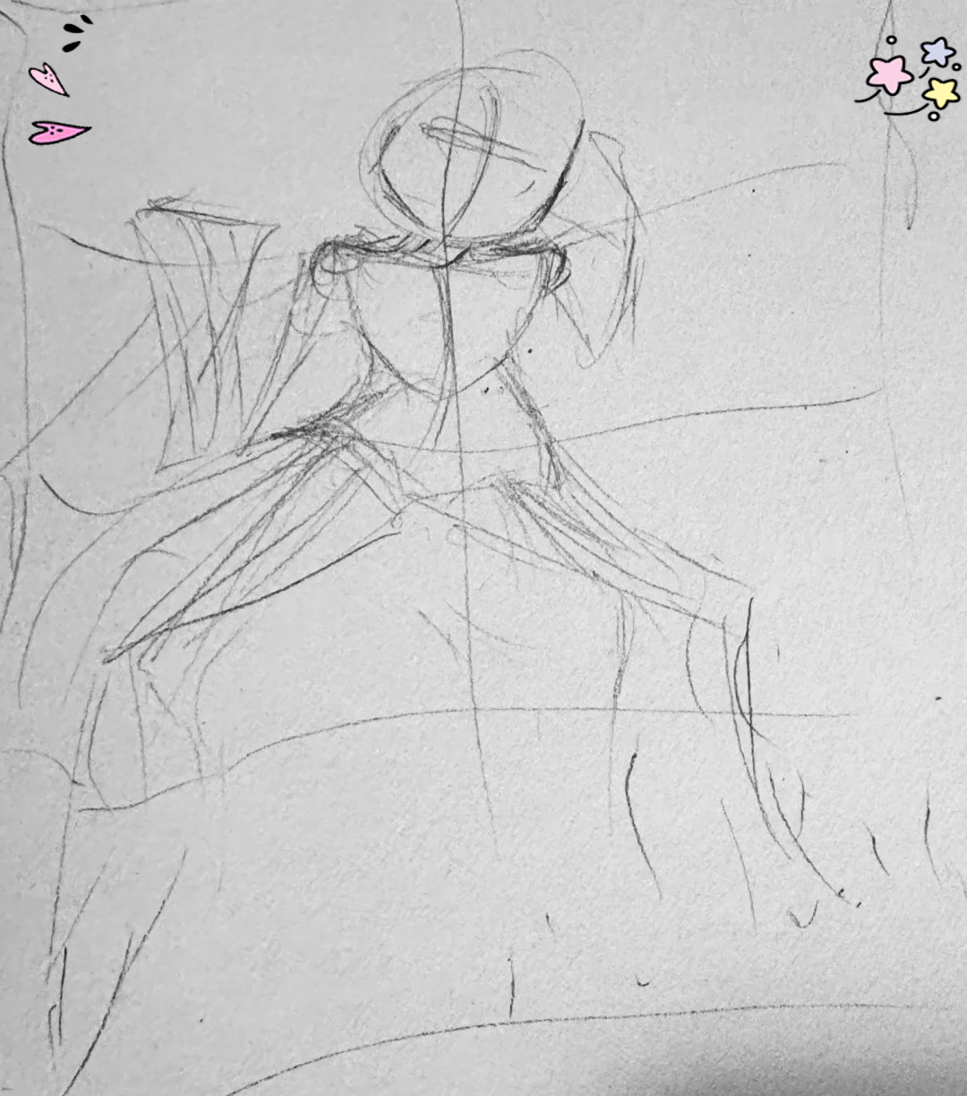 古风摄影构图简笔画教程，一分钟就会