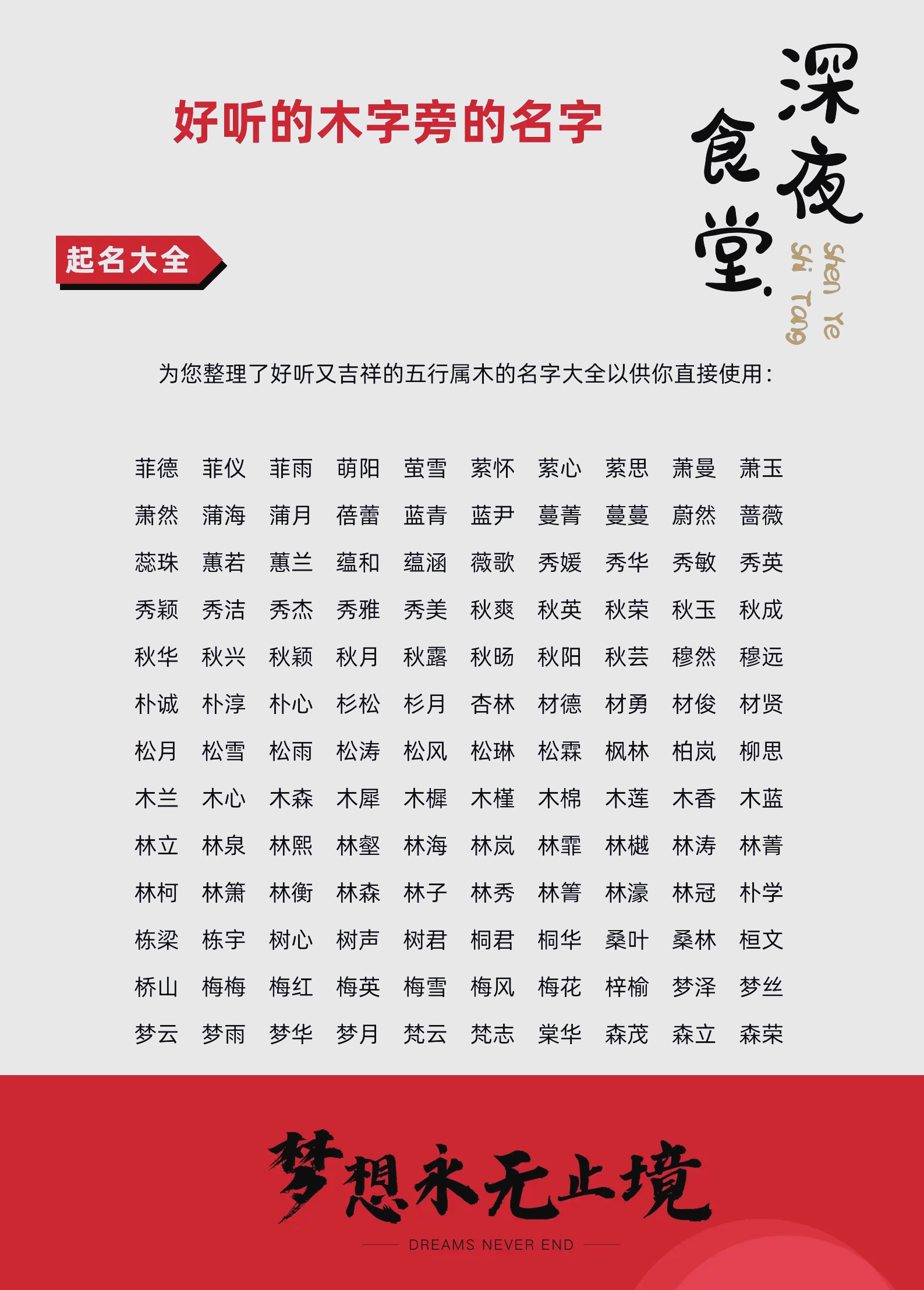 五行水木最旺名字