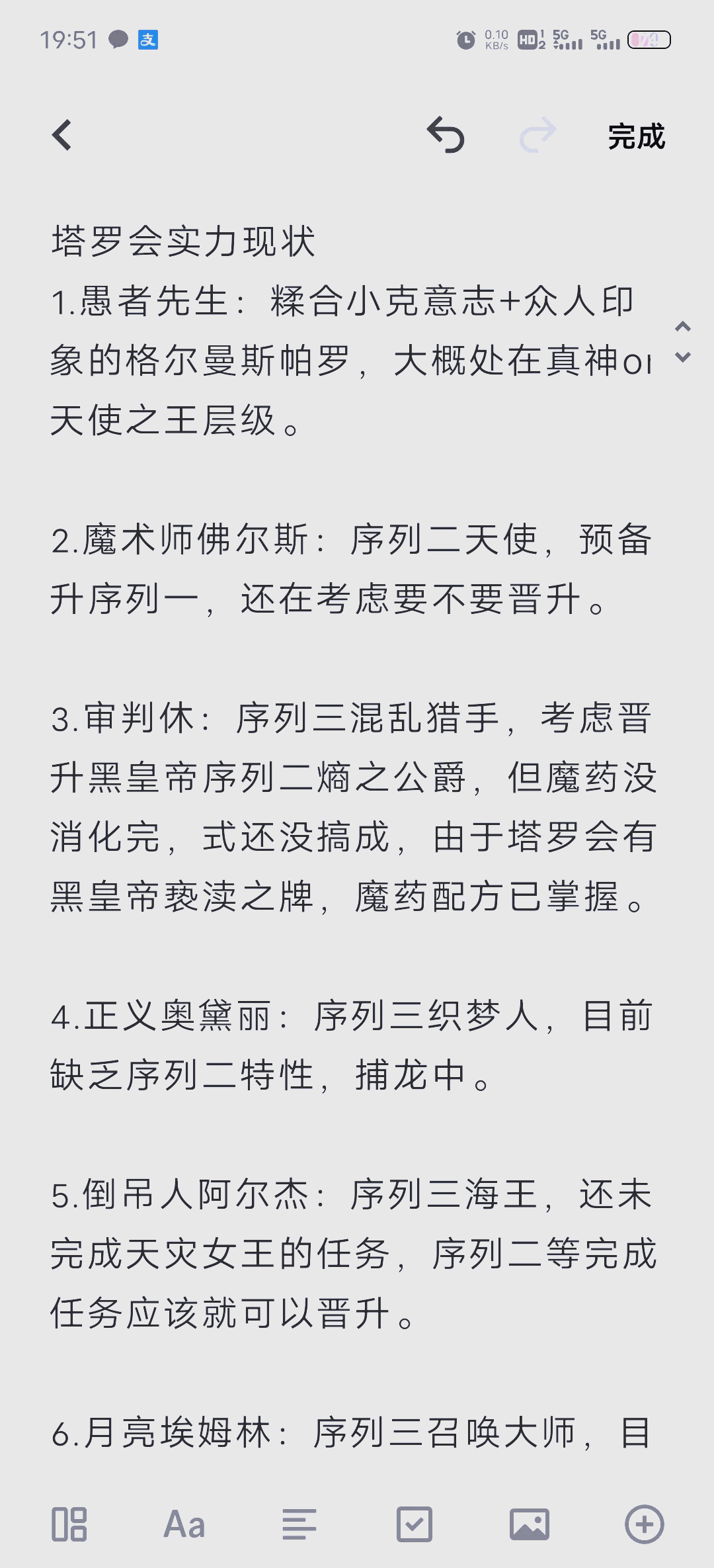 塔罗会所有成员