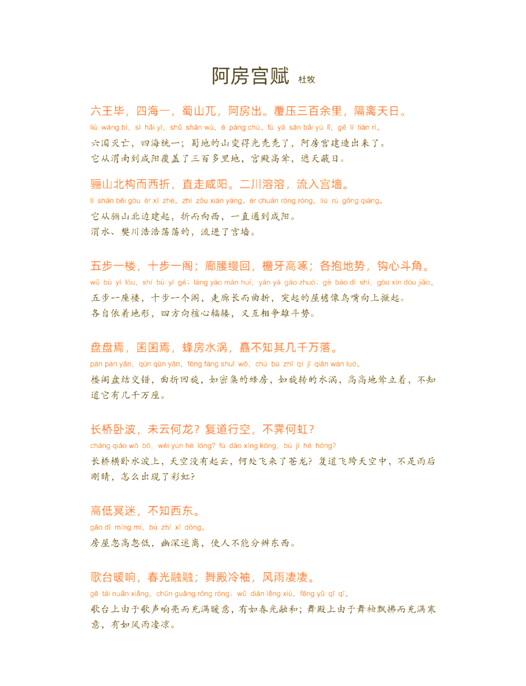 阿房宫赋=阿房宫赋原文及翻译