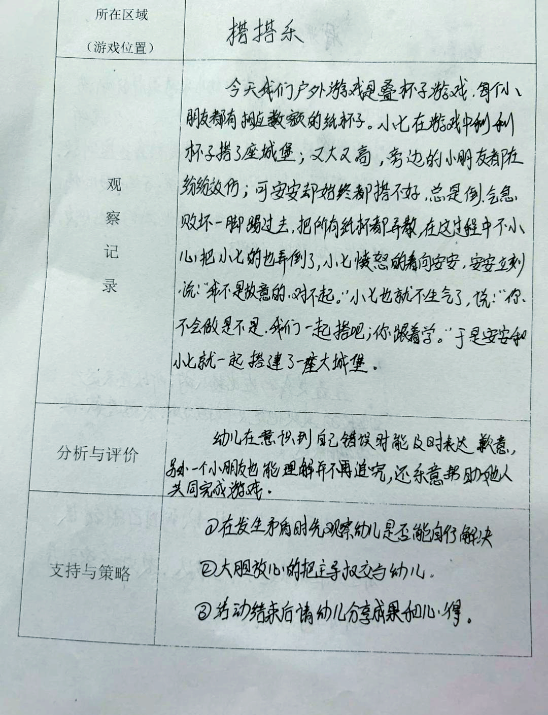 幼儿观察记录表小班乱跑注意力不集中(小班幼儿到处跑观察记录)