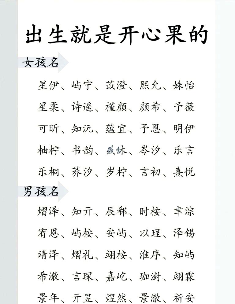 星字取名慎用