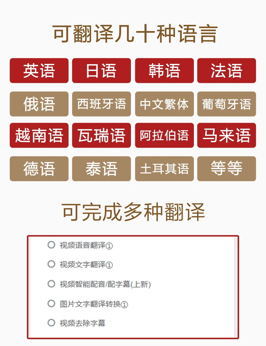 视频翻译=视频翻译字幕软件