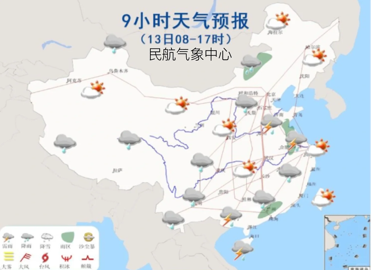 中央全国天气预报视频今日情况