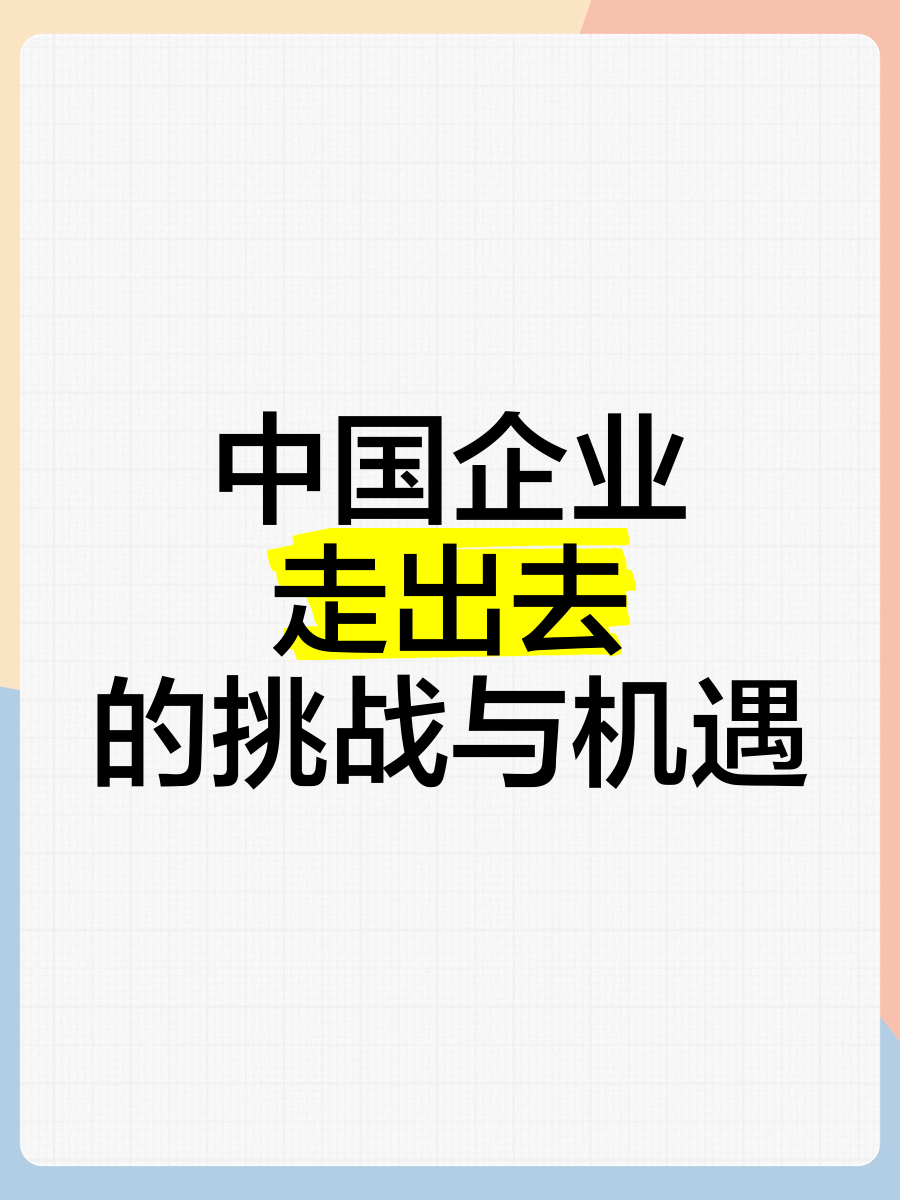 国内企业走出去什么意思