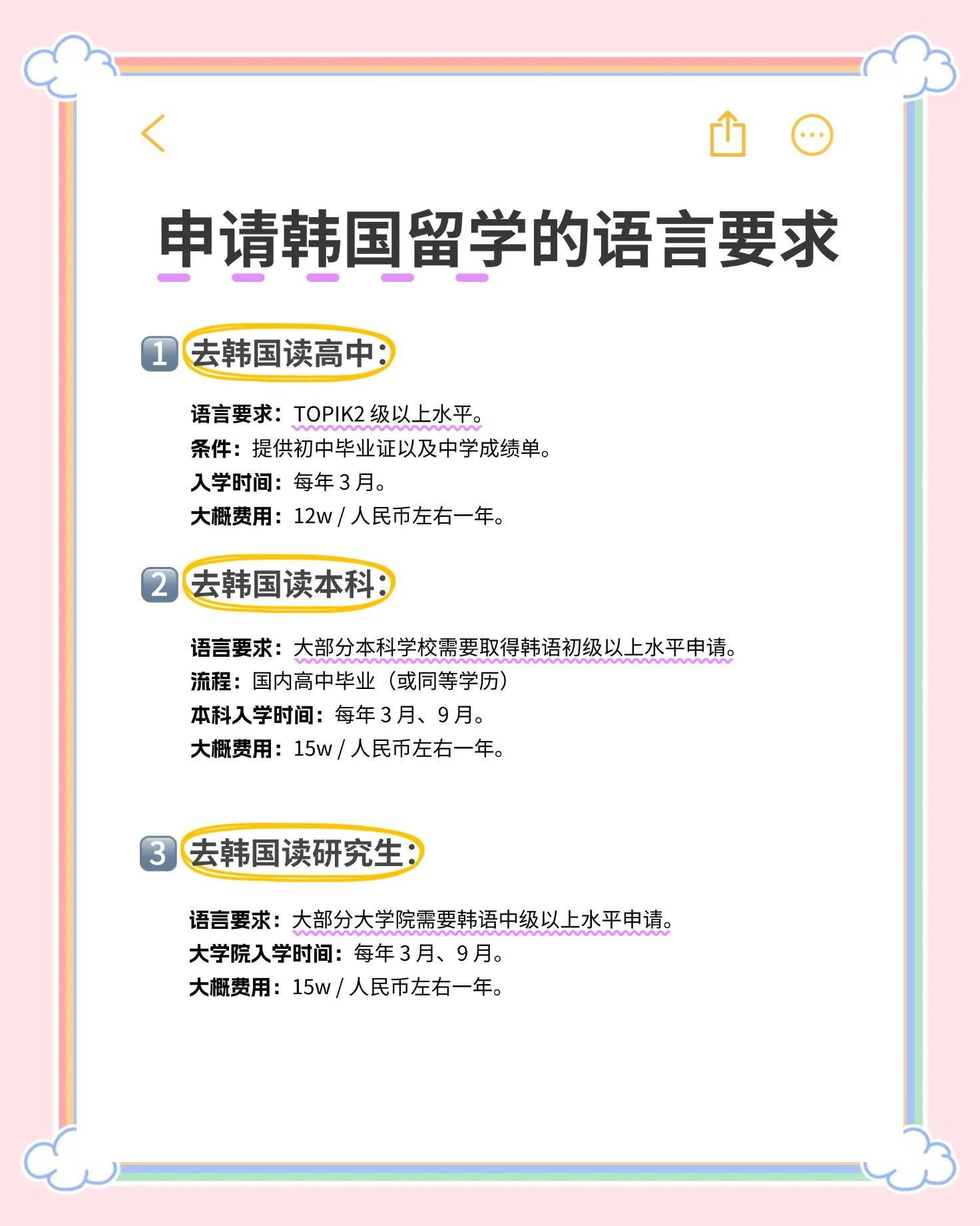 韩国留学申请