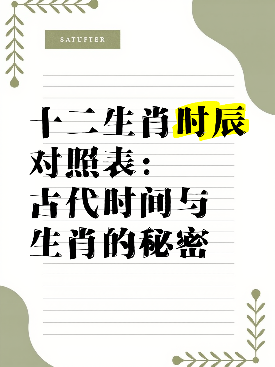 十二生肖出生时辰与运势(十二生肖生辰时间)