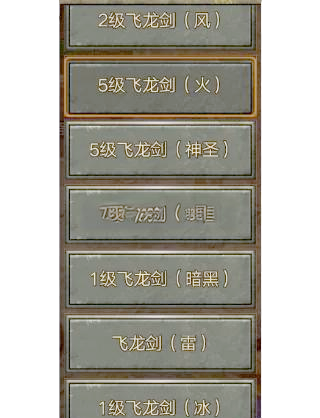 飞龙升级一览表