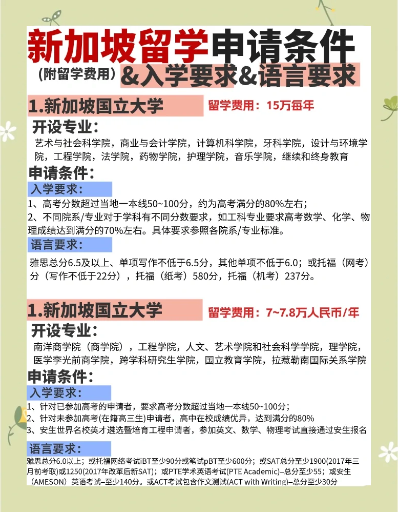新加坡留学需要签证吗