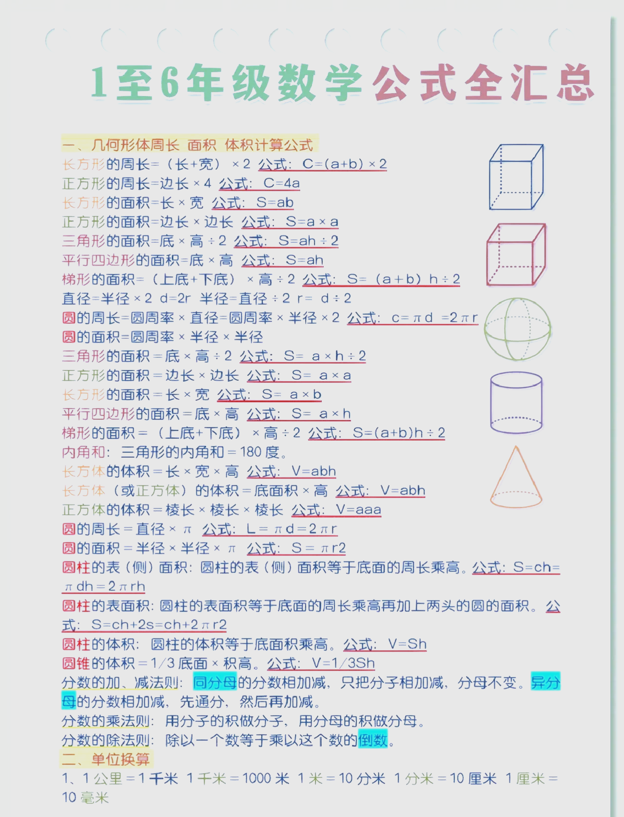初二数学公式卡!函数+几何公式,每天记的简单介绍 初二数学公式卡!函数+几何公式,每天记的简单介绍