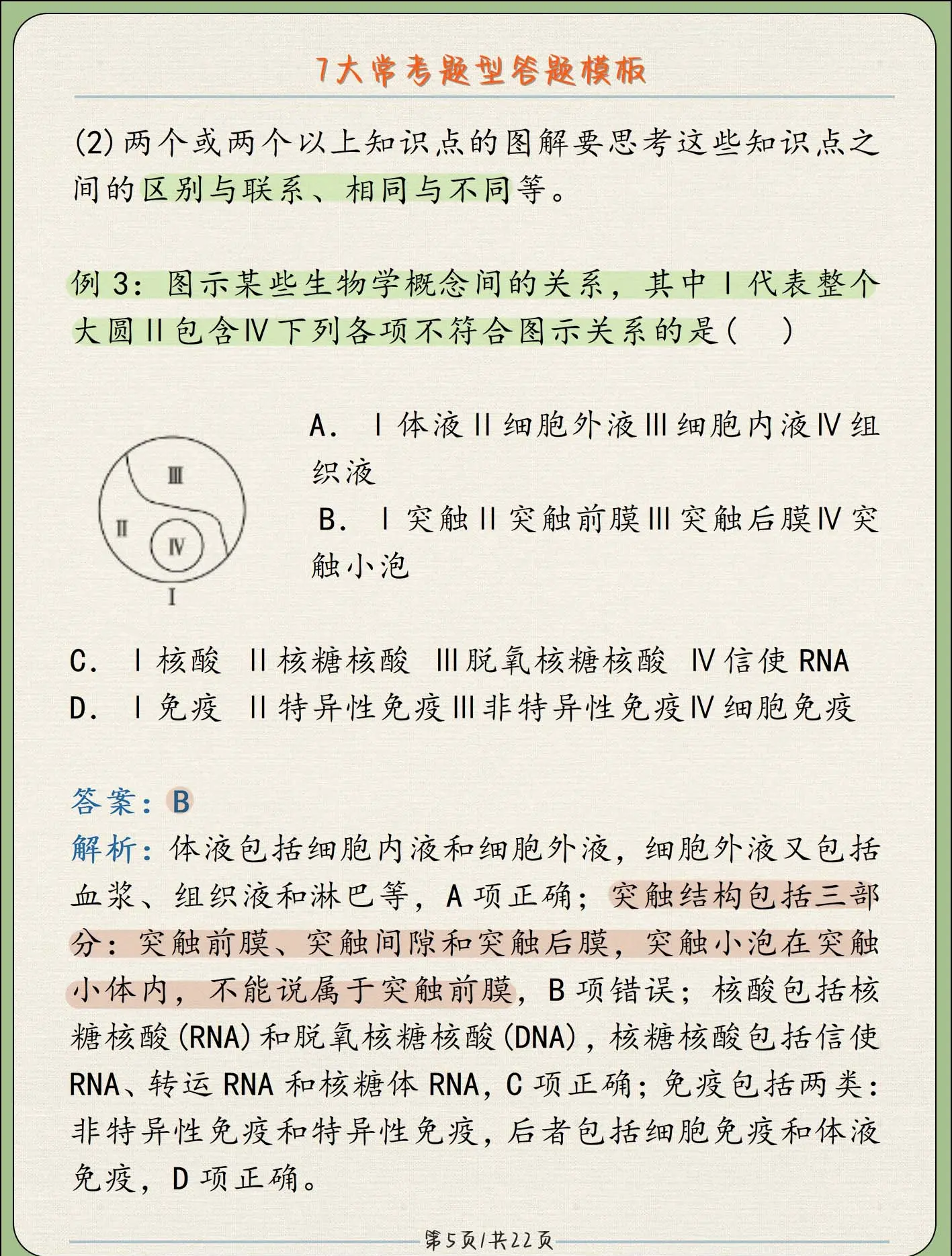 包含高考生物错题本模板（高考版）的词条