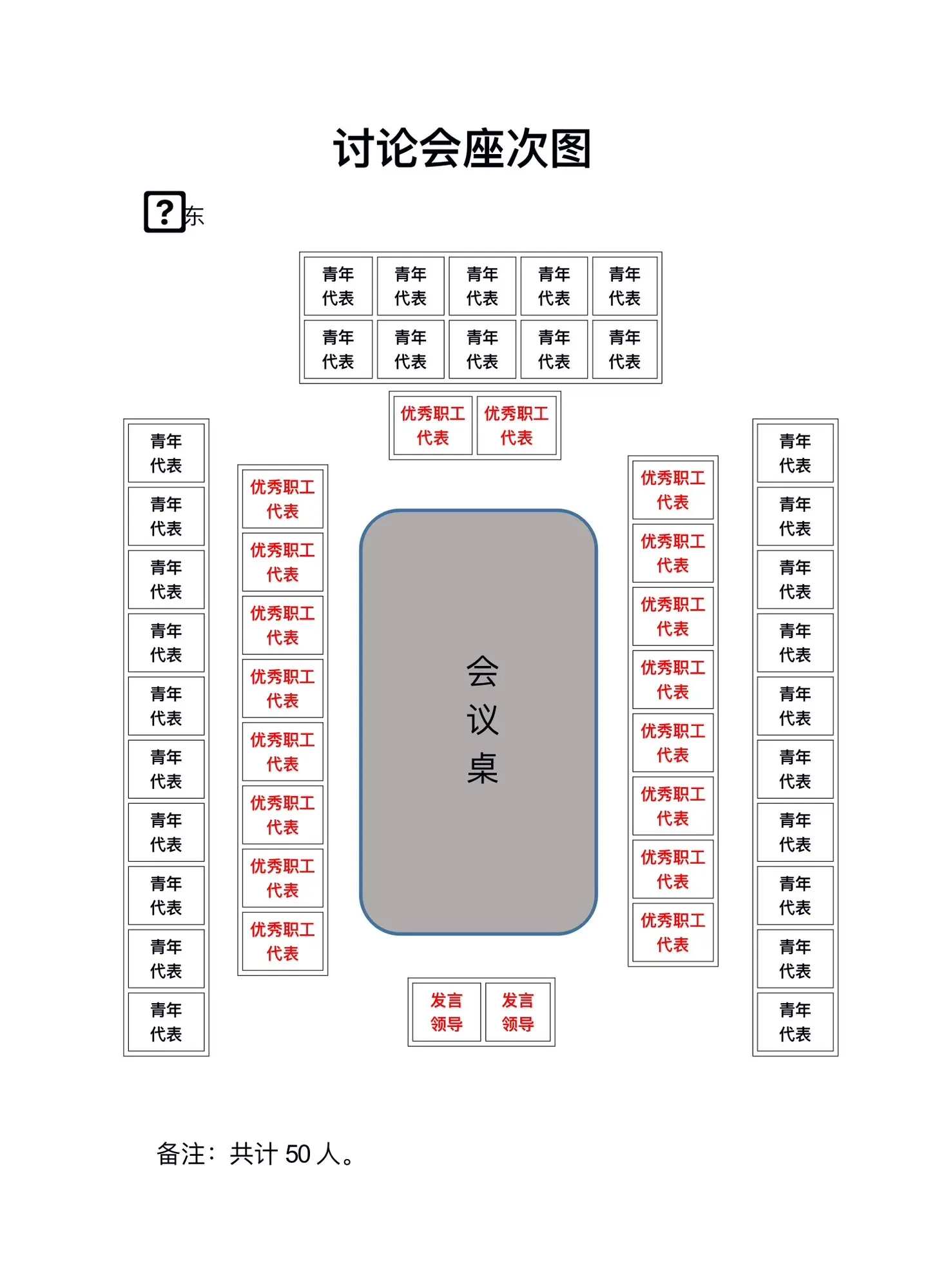 座位排序图模板表格