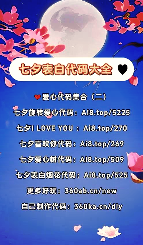 520表白编程代码大全