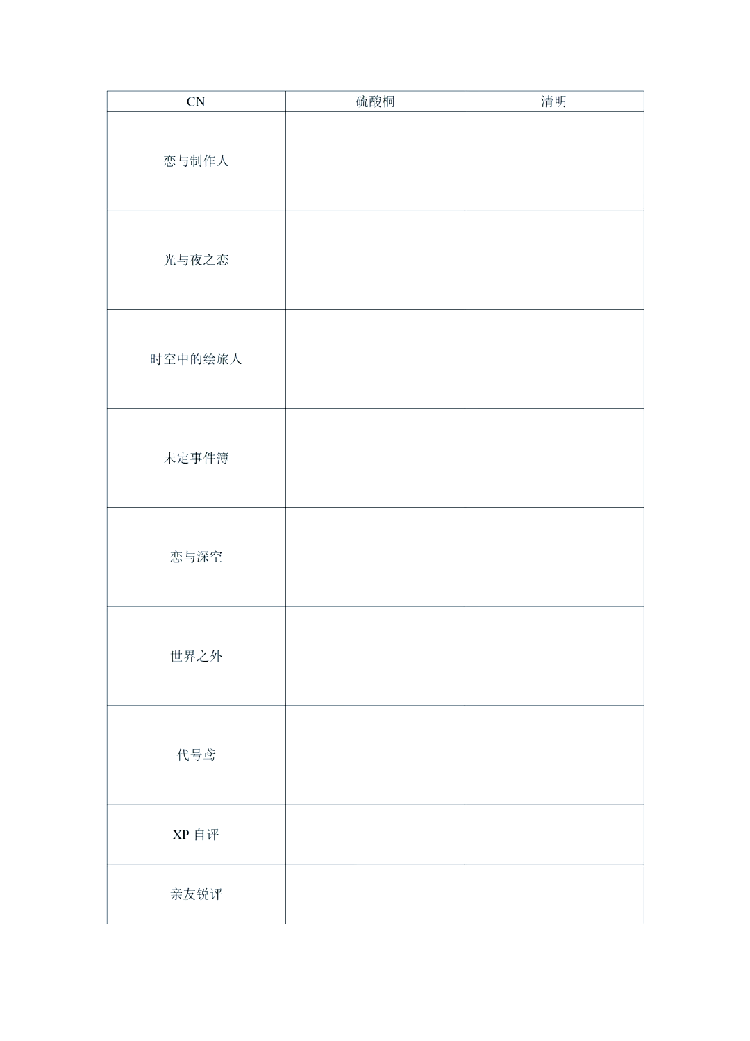 xlsx表格制作游戏