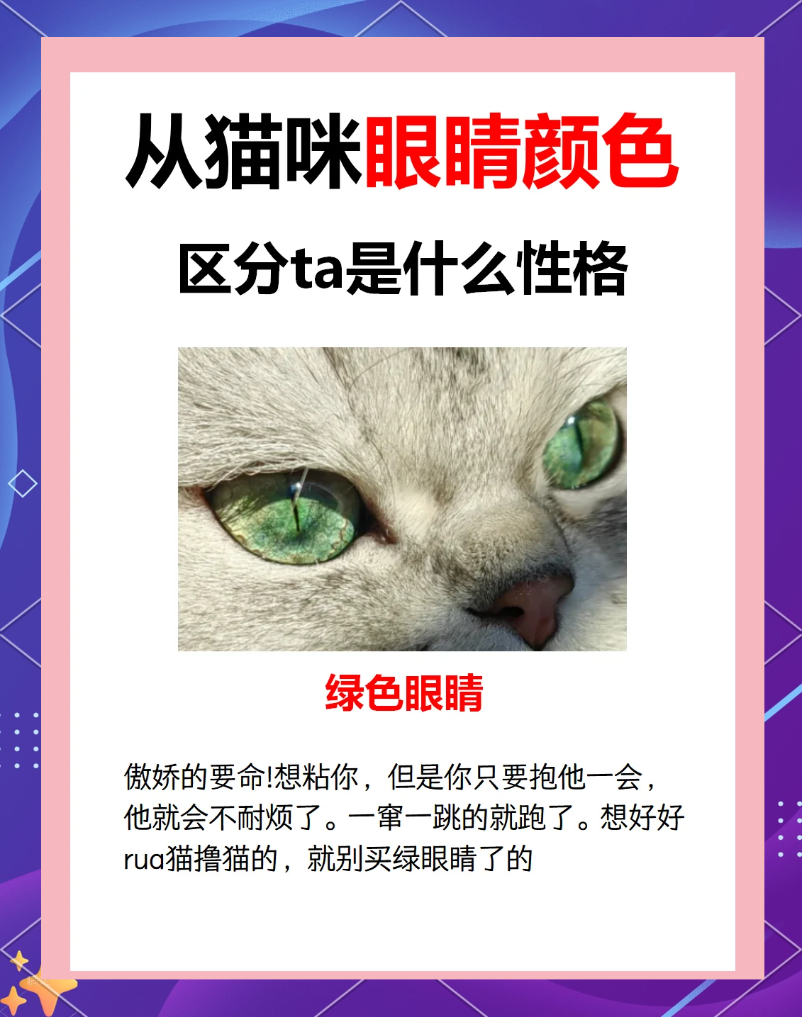 小猫眼睛颜色多大确定图片