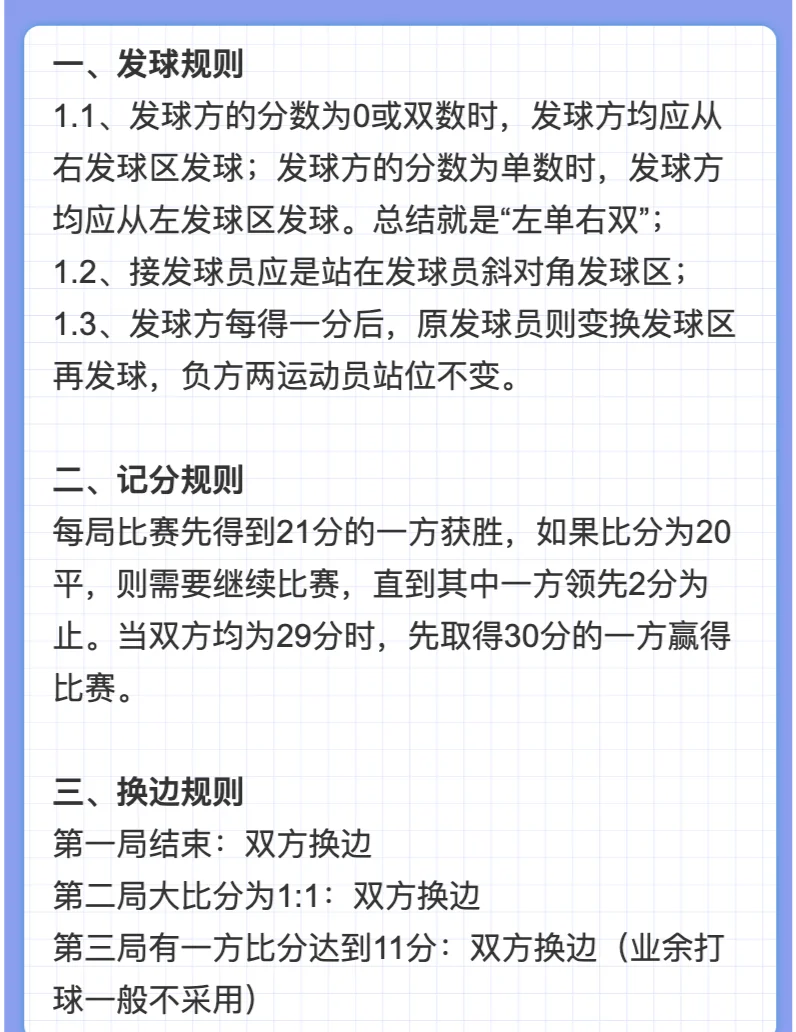 羽毛球双打规则边界图图片