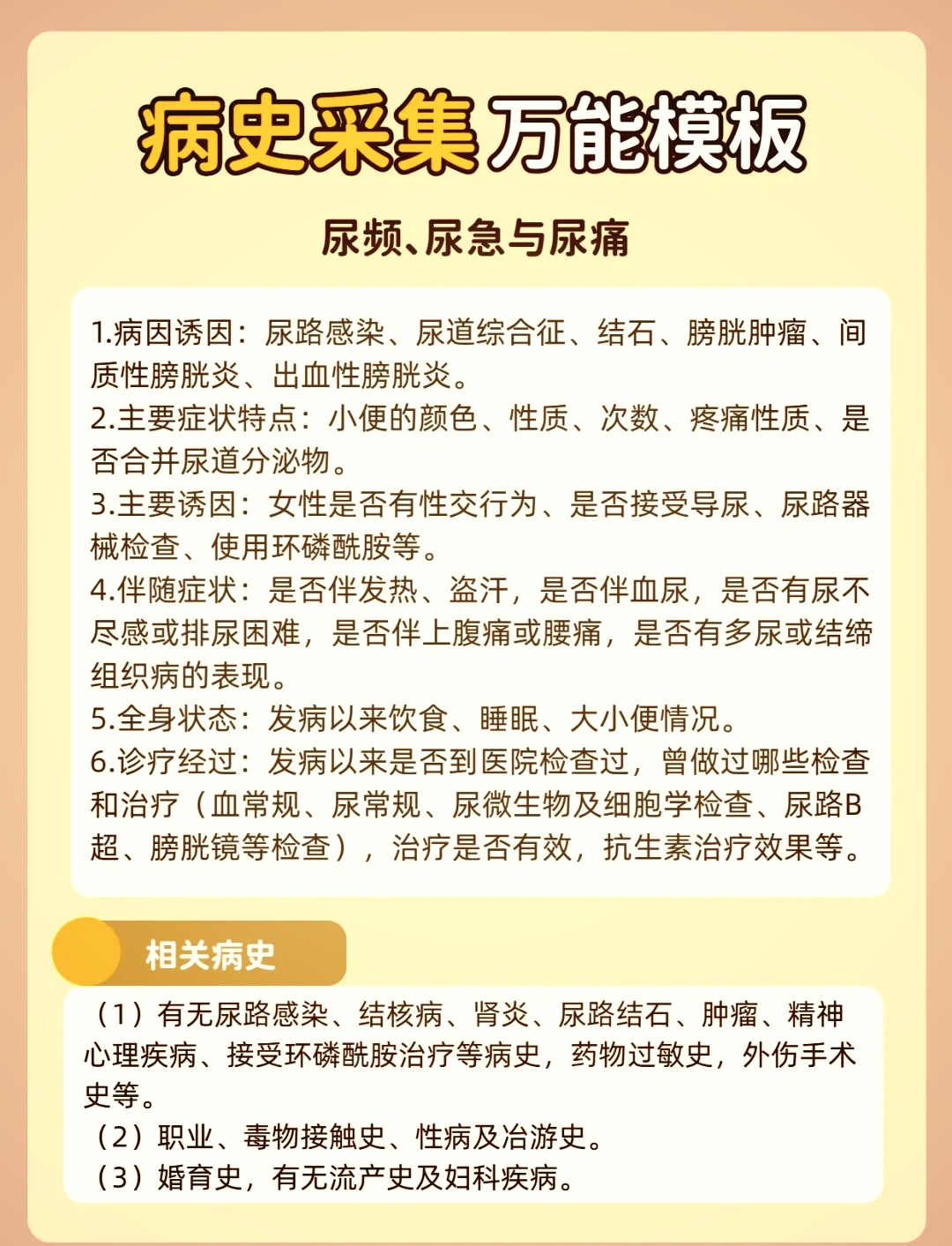 病史采集模板图片