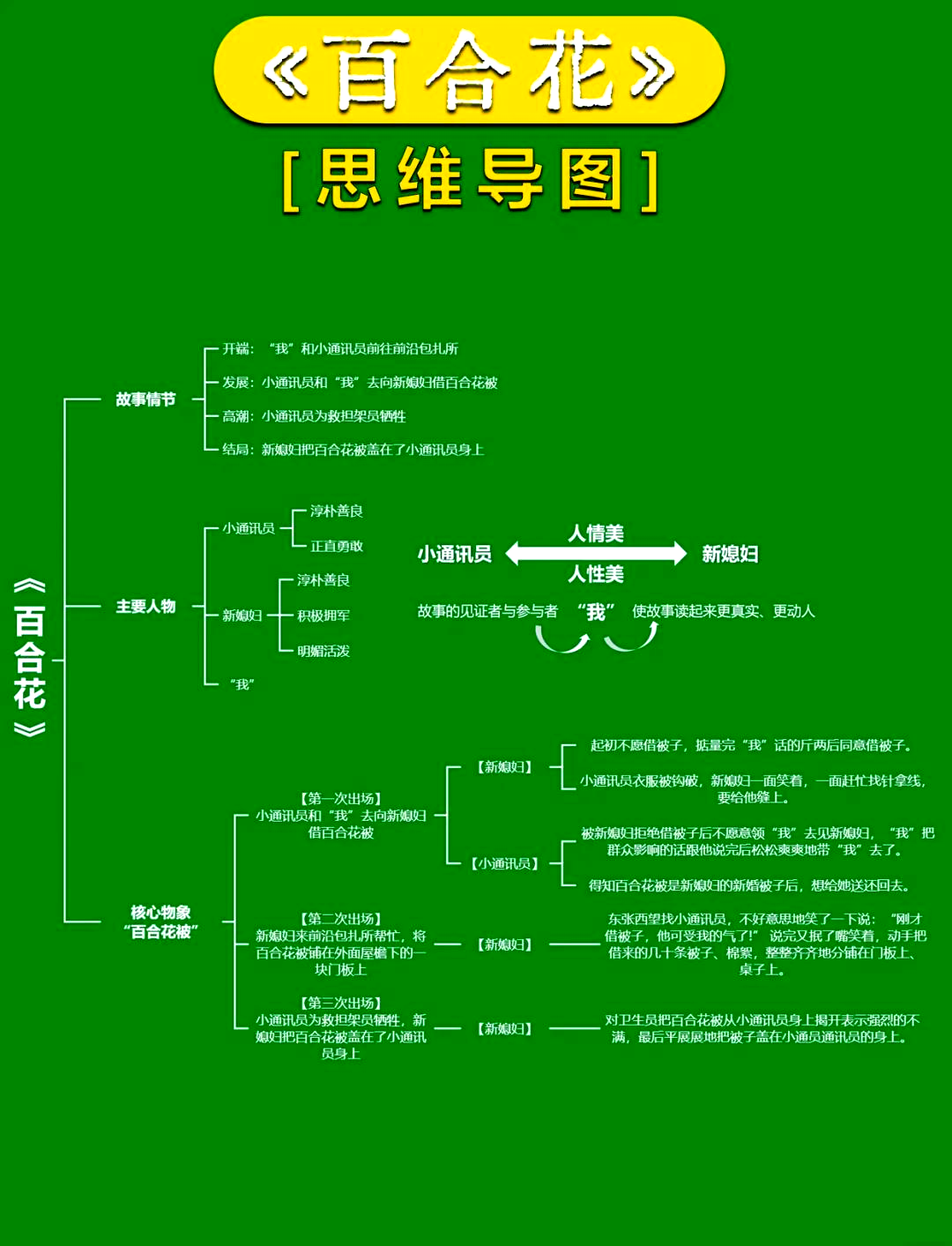 百合花思维导图简介图片