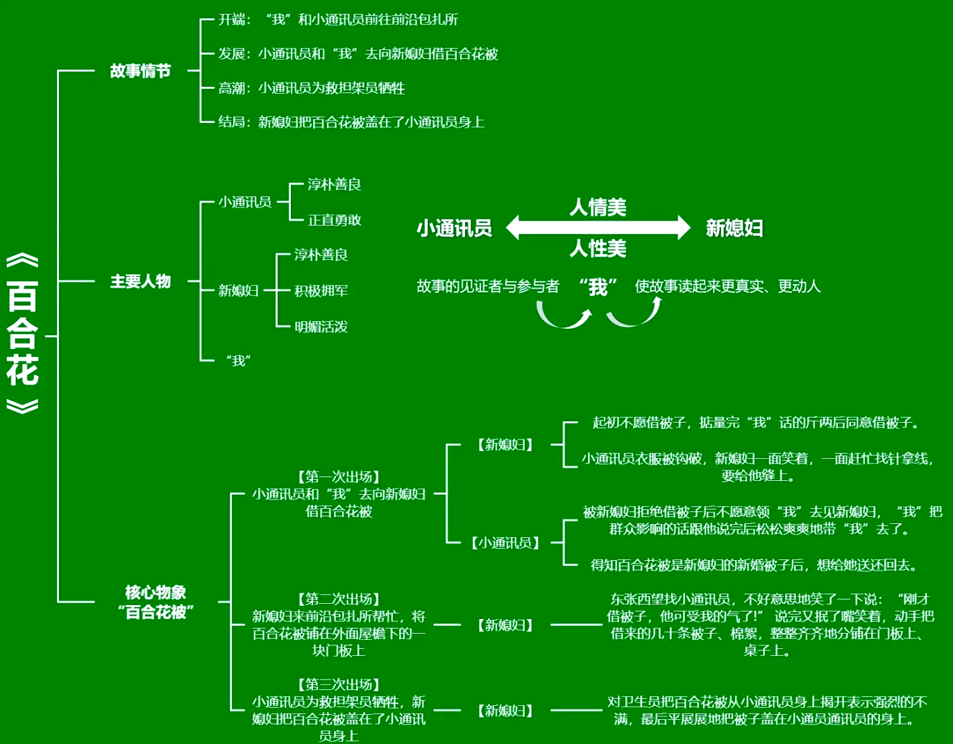 百合花思维导图简介图片