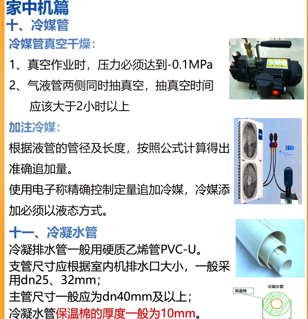 立式空调冷凝水管高度图片