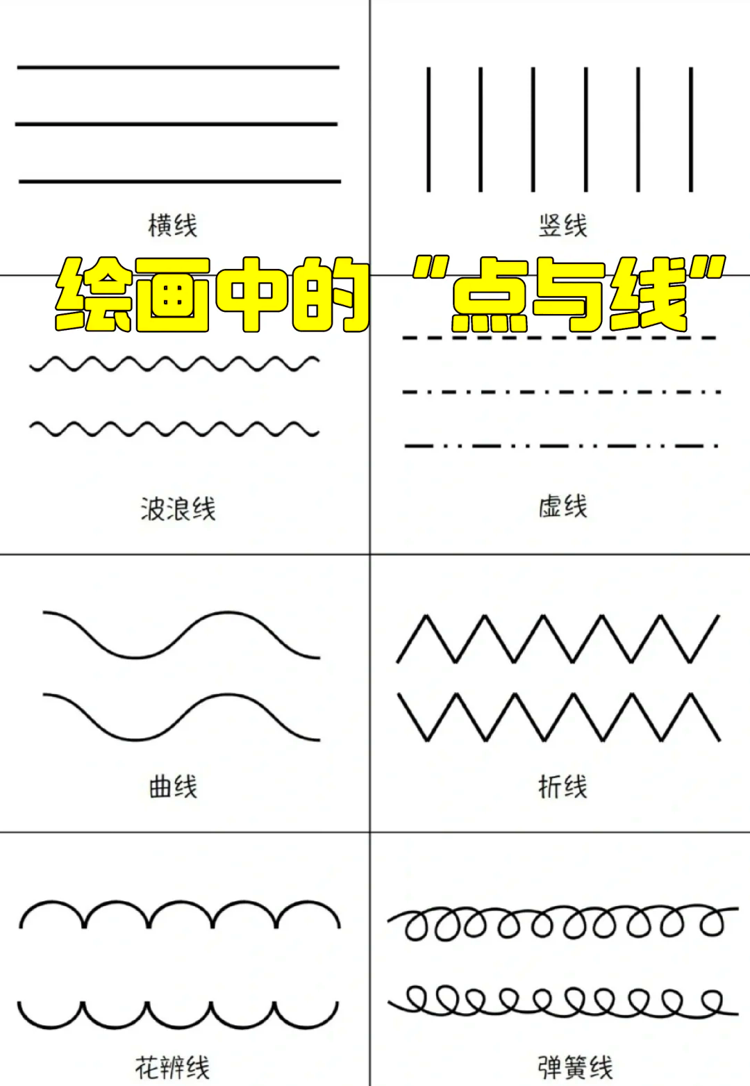 画画基础 点和线的创意素材96