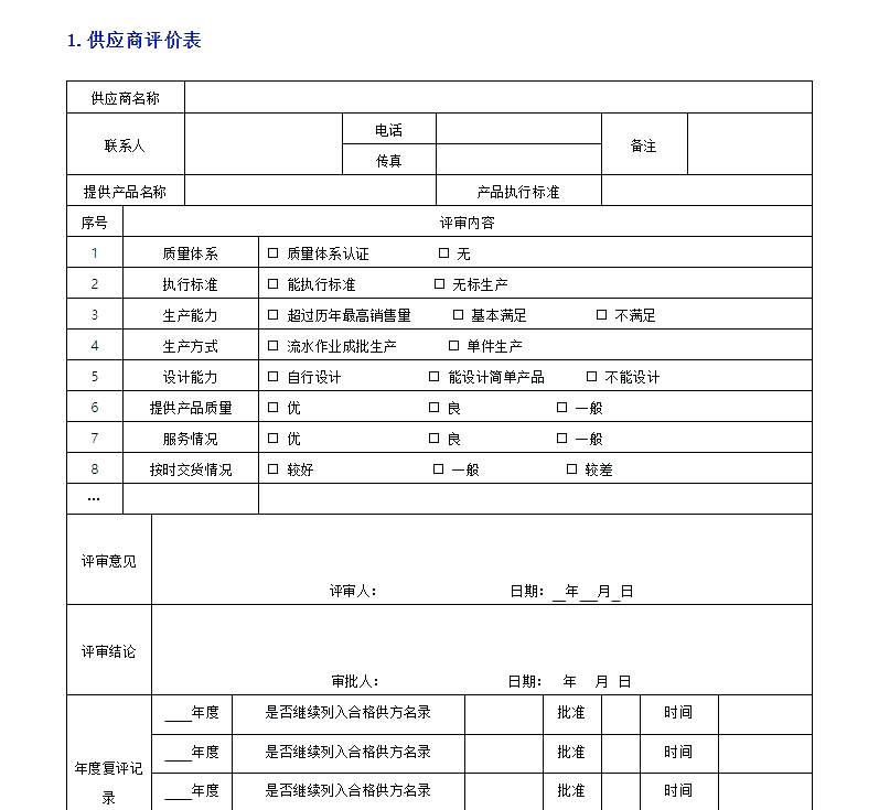 店铺评价模板图片