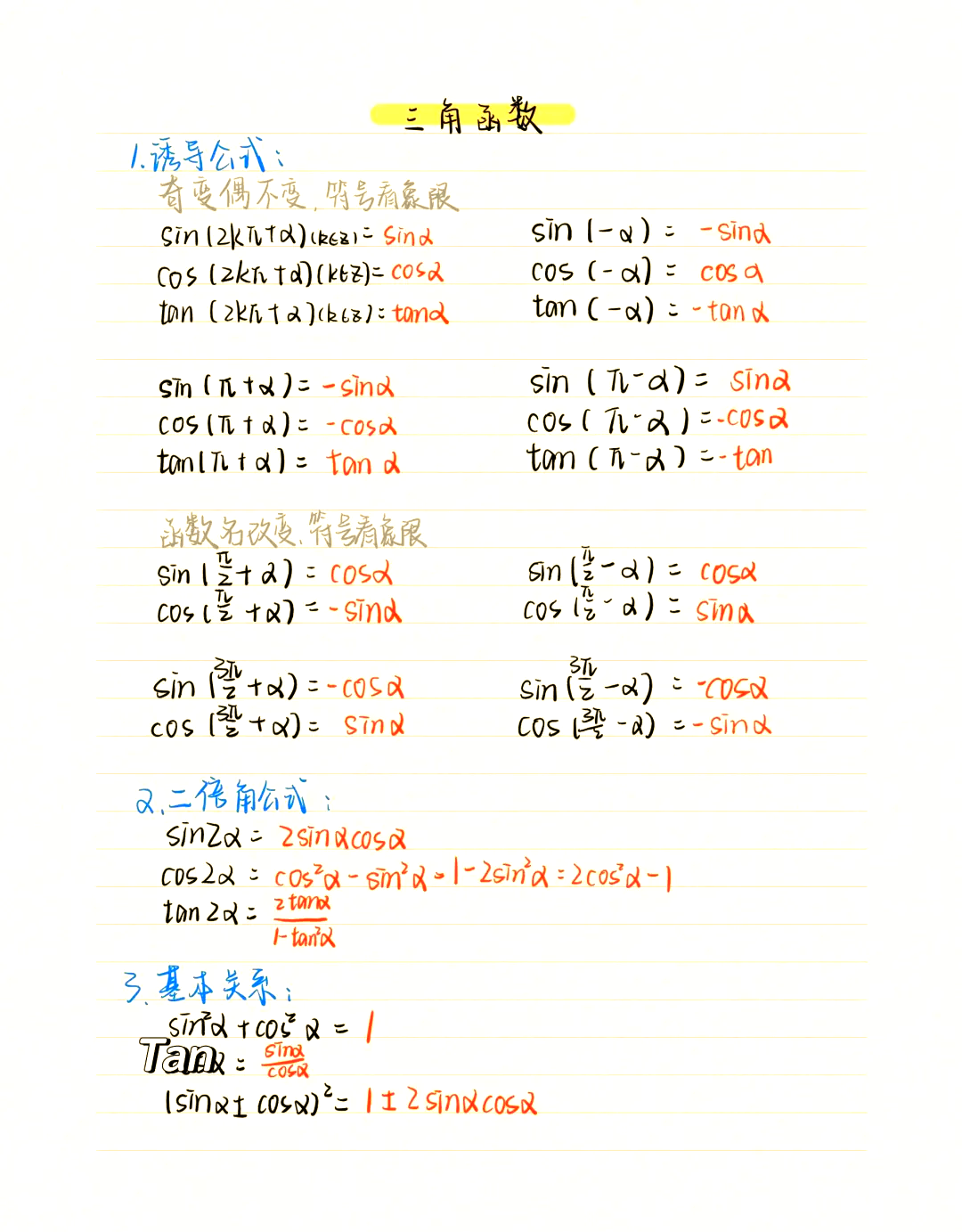 cos2α等于什么公式图片