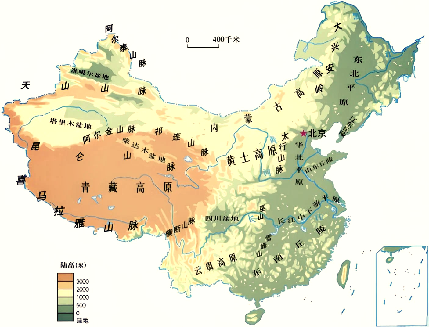 中国北方地区地形图片