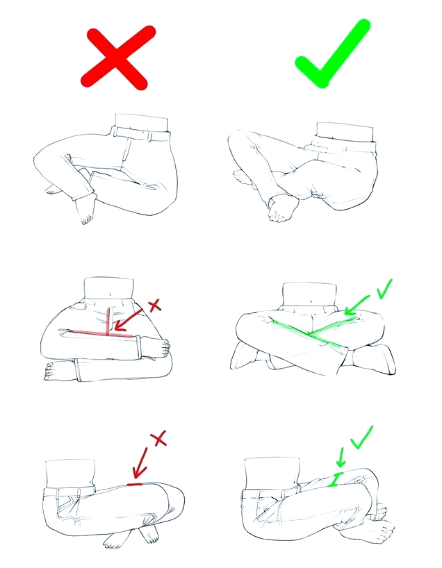 跷二郎腿坐姿画法图片