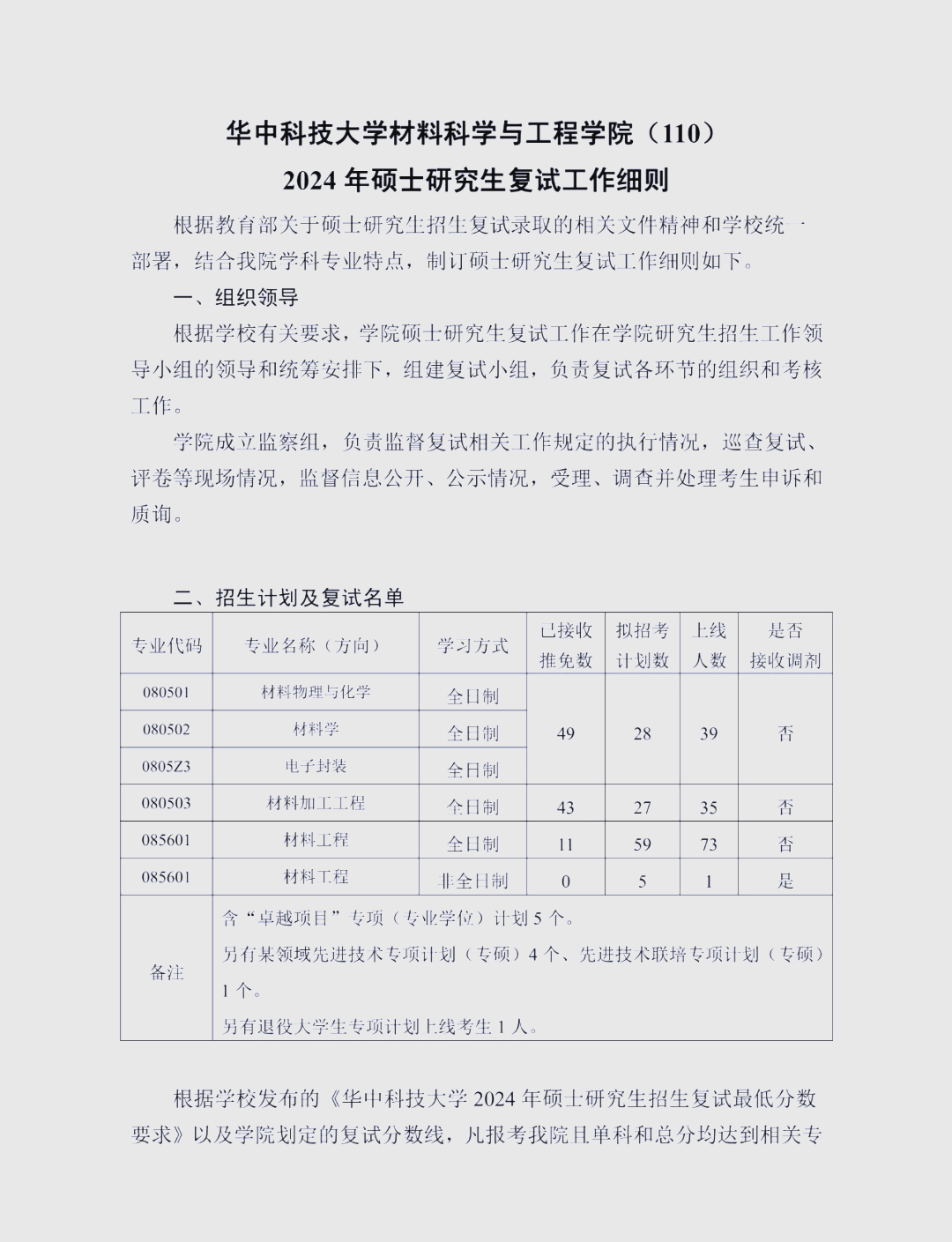 华中科技大学材料科学与工程复试全攻略