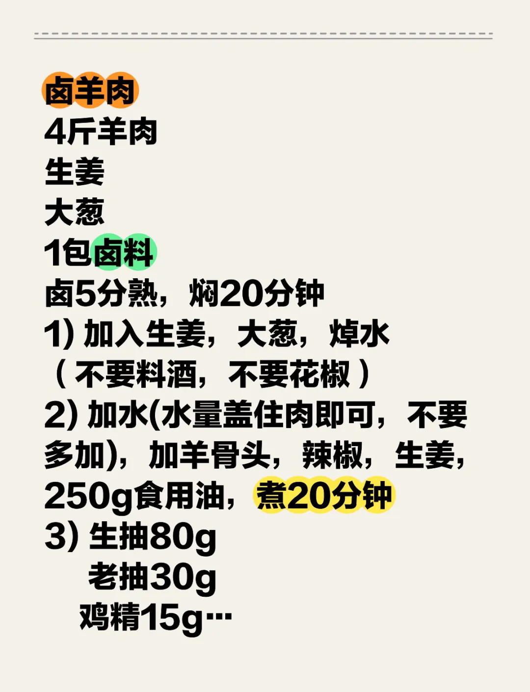 羊肉卤的制作方法图片