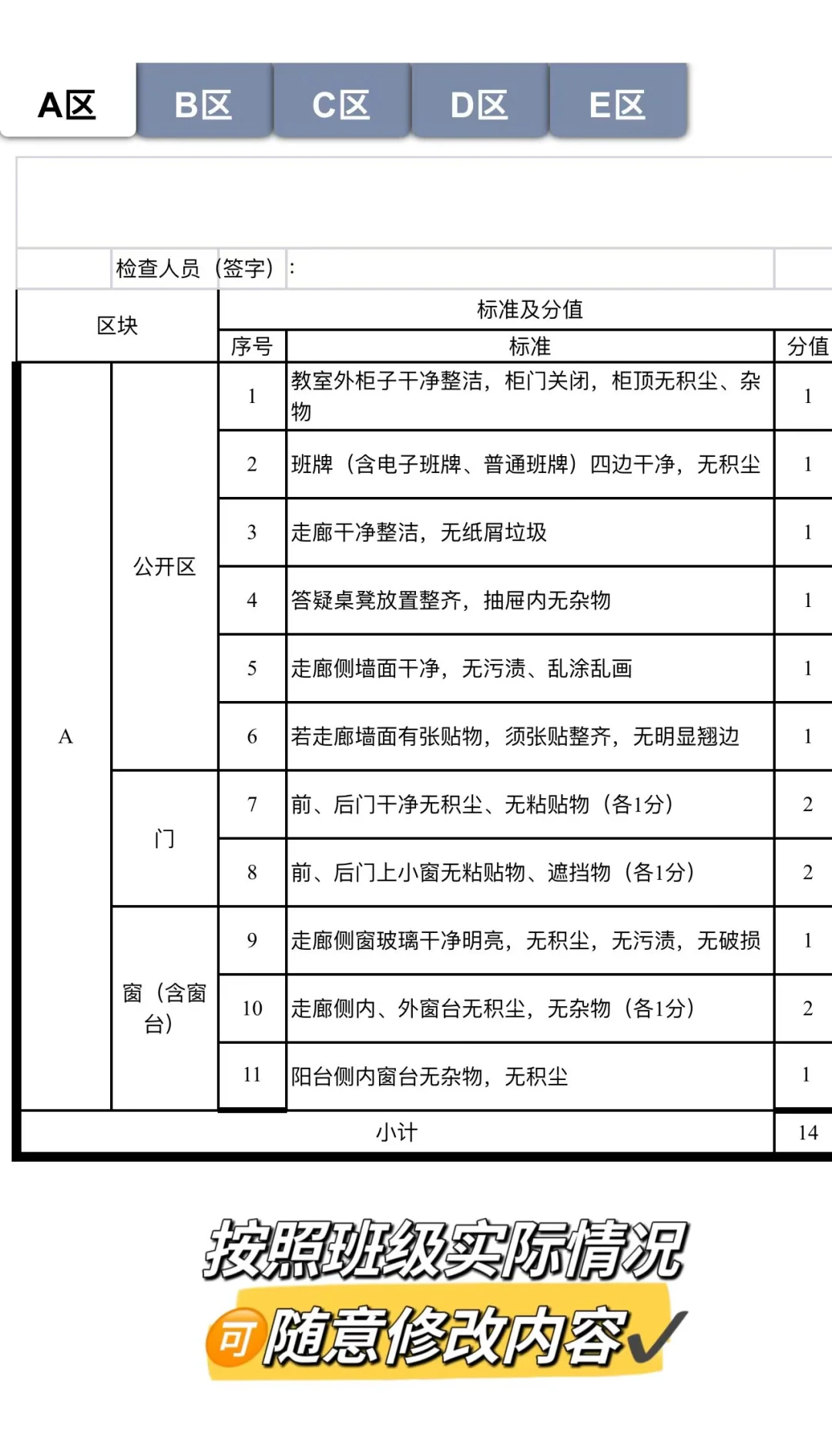 美容院卫生分配表图片