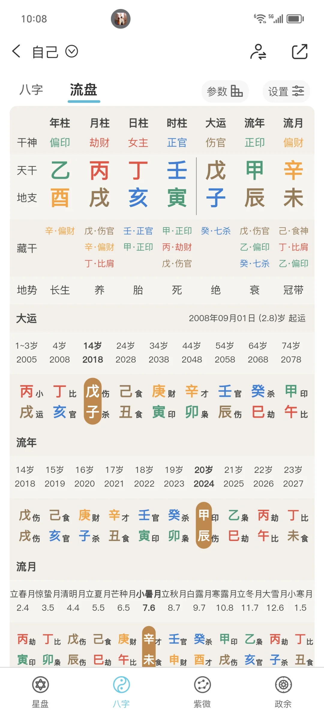 八字排盘算法图片