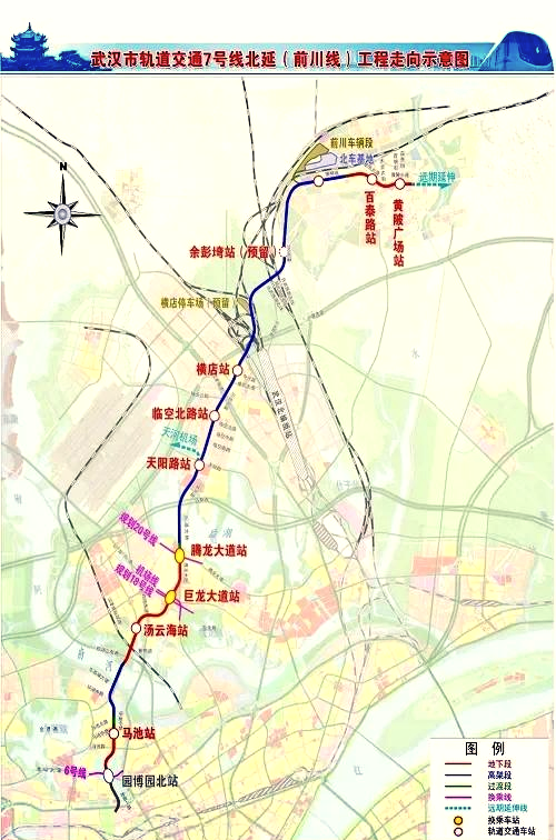 武汉地铁7号线路图图片