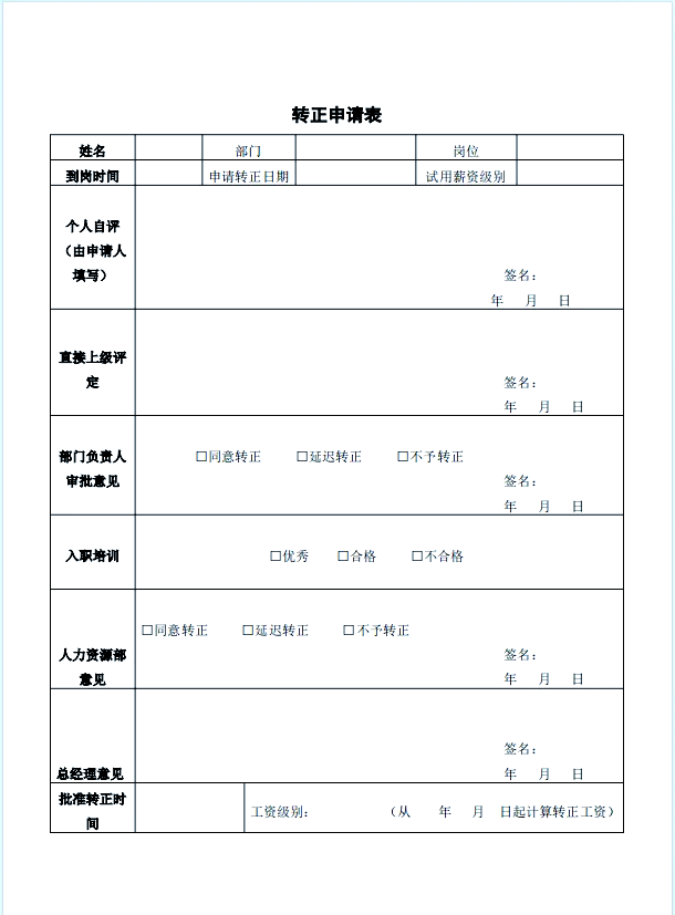 转正申请格式图解图片