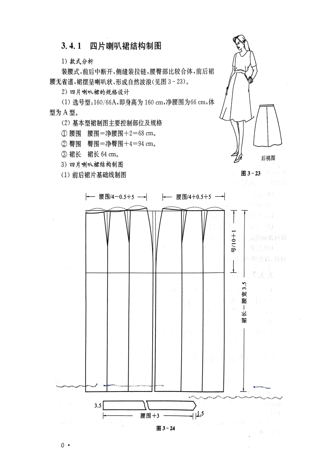 喇叭裙款式图手绘图片