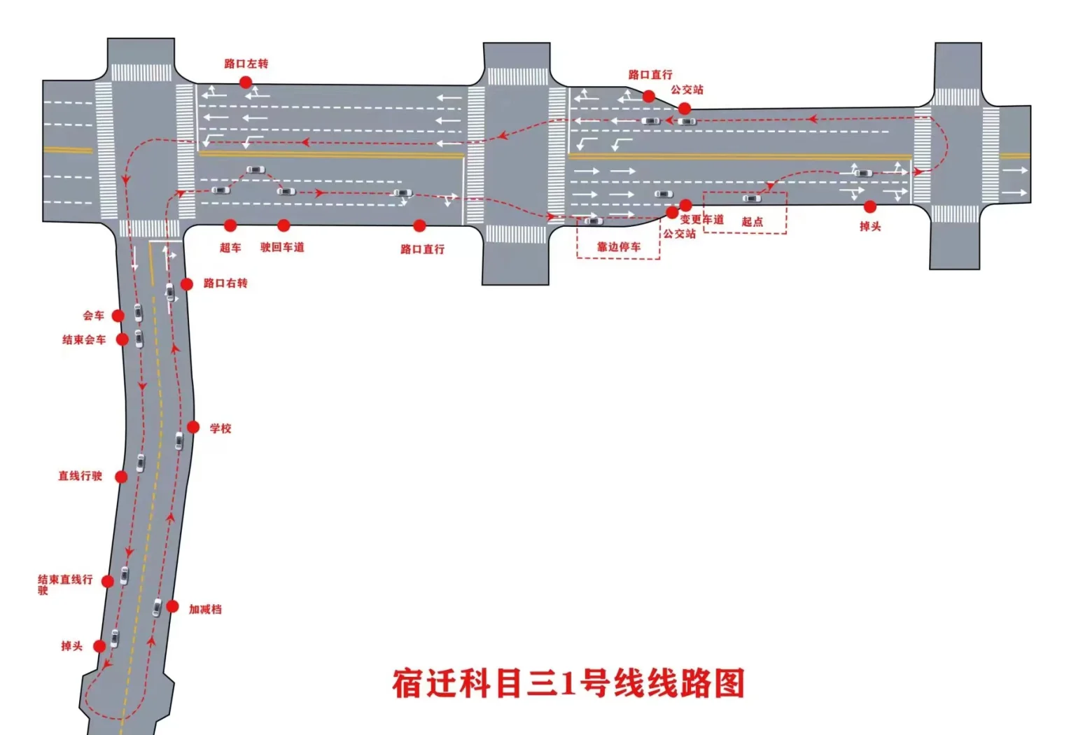 定陶科目三最新路线图图片