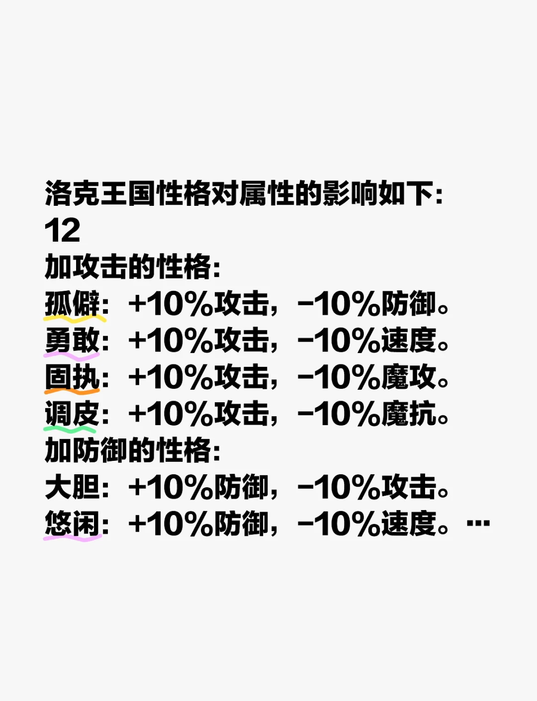 洛克王国陆逊伯言性格图片