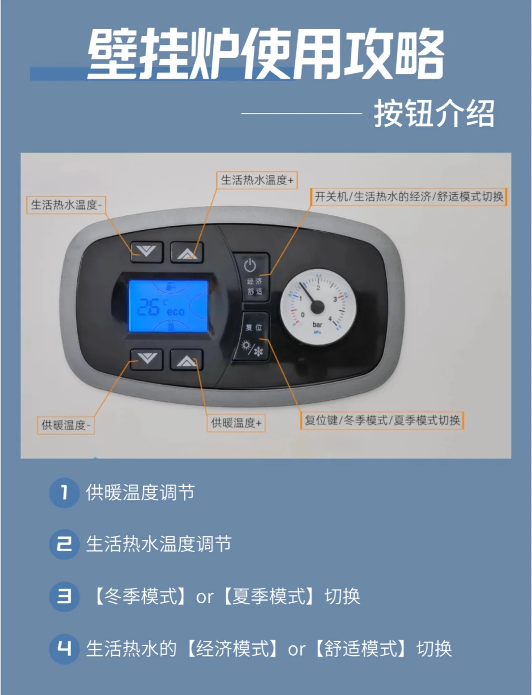 壁挂炉四个水口间距离图片