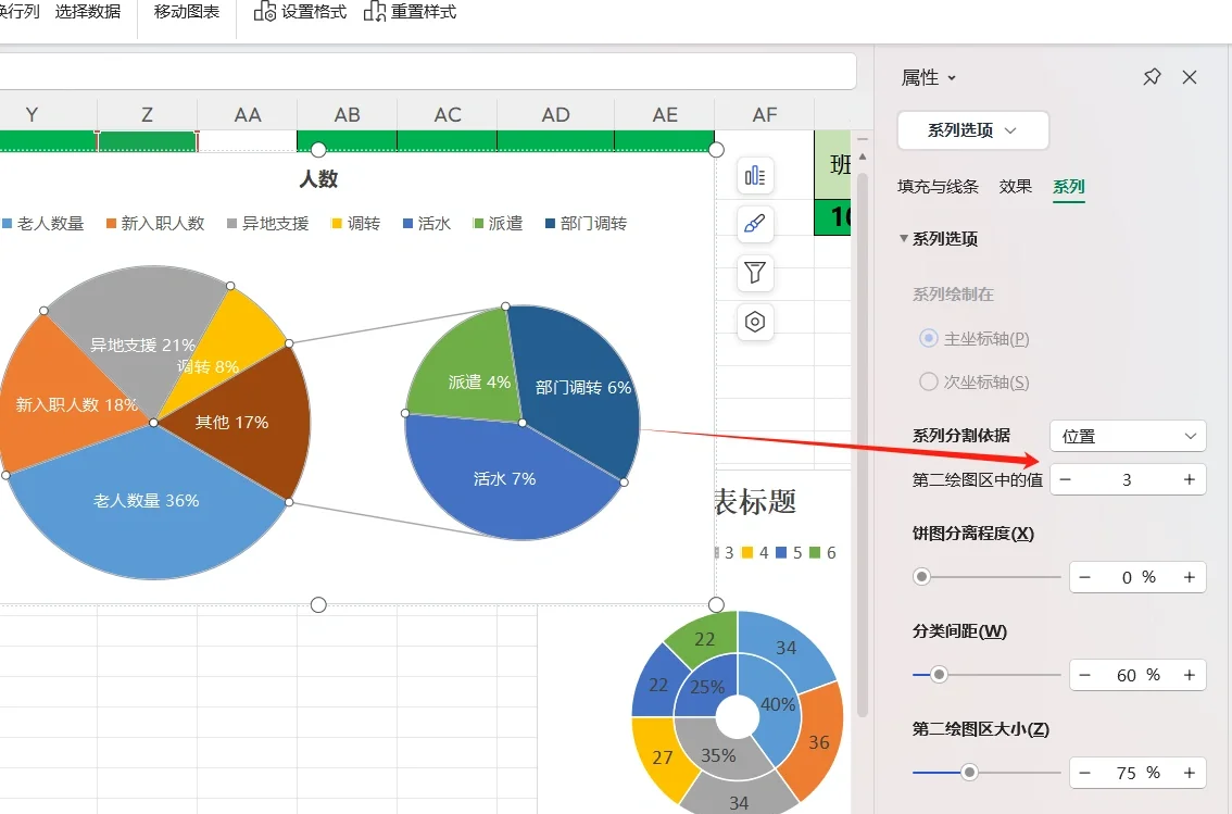 轻松搞定子母饼图 只需五步