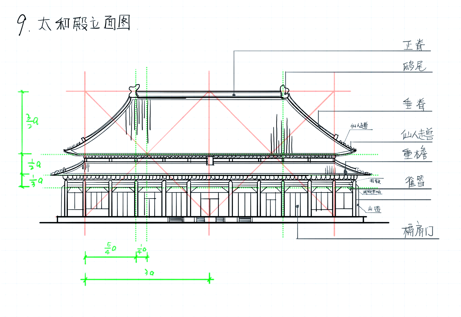 清暑殿简笔画图片