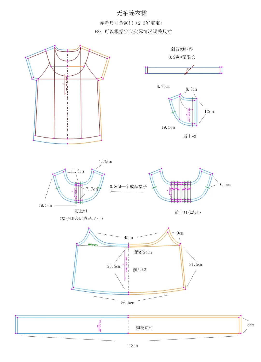 女装多种款式裁剪图纸图片