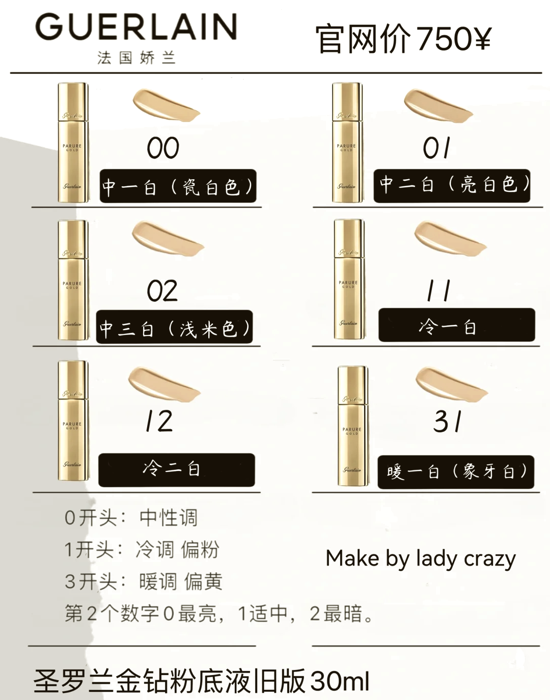 娇兰金钻粉底液成分表图片