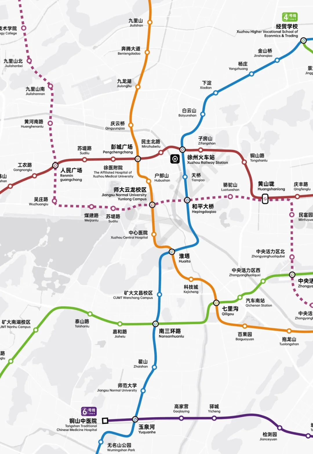 徐州地铁2030年线路规划01