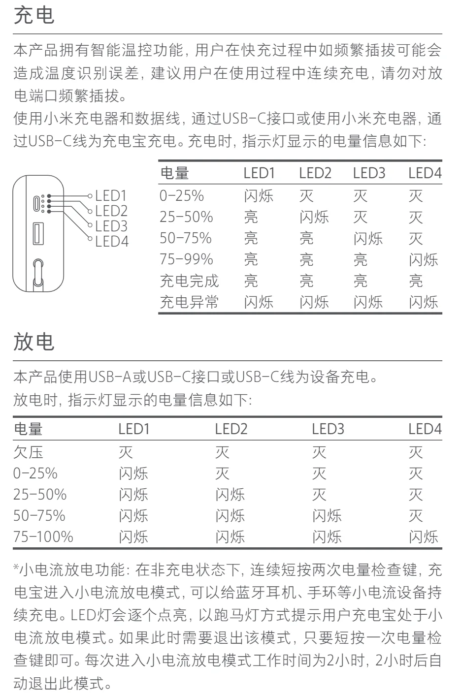 小米充电宝说明书图片