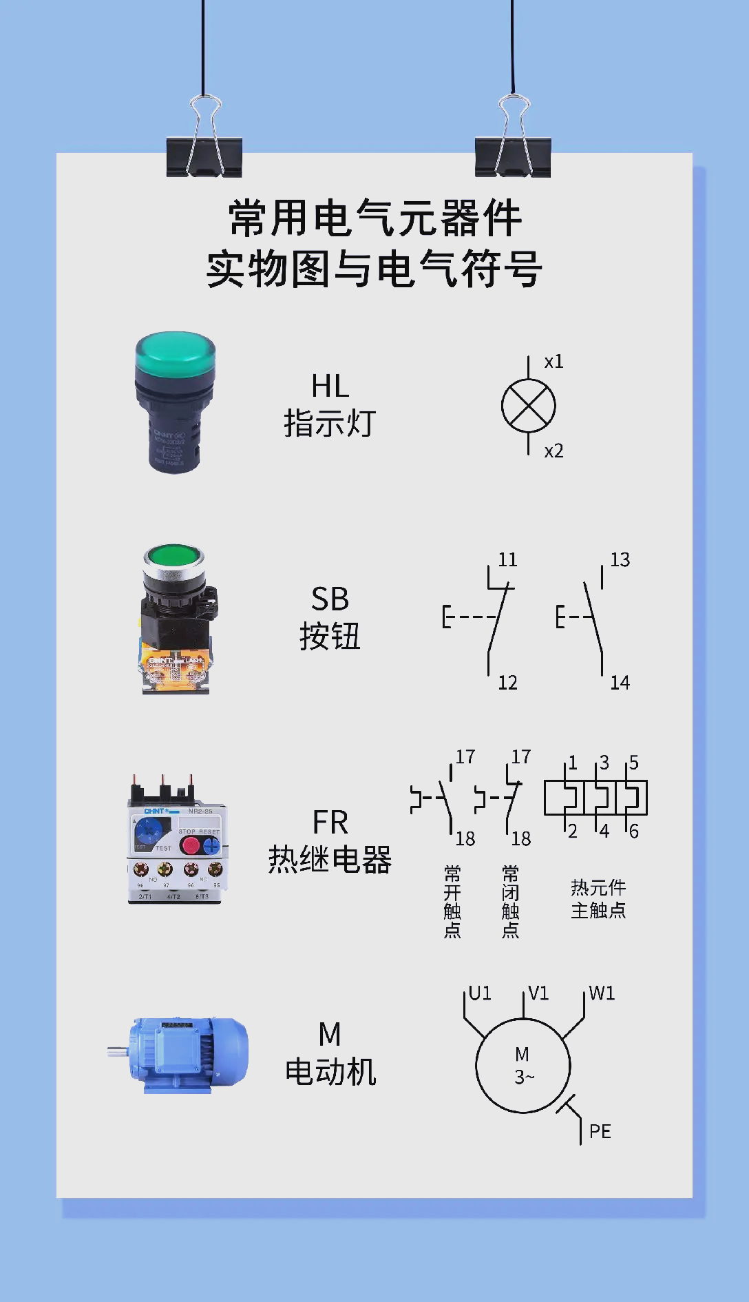 接触器辅助触头符号图片